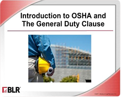 Introduction to OSHA and the General Duty Clause
