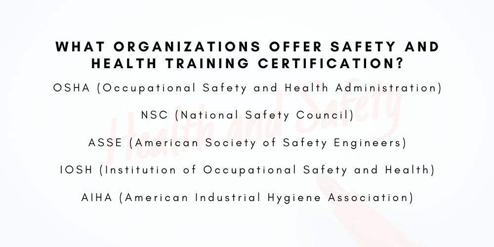 health and safety training certification